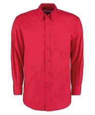 Image of Red Corporate Oxford Shirt Long Sleeve KK105 By Custom Kit Neck Size #21 #22 #23