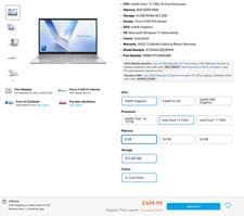 Image of Asus vivobook 15.6 Silver x1504V Intel core 5 120u 512gb SSD 8gb RAM, RRP 449.99
