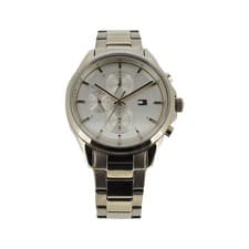 Image of Tommy Hilfiger Ladies Gold Watch Gold Plated Chronograph Bracelet 1782421