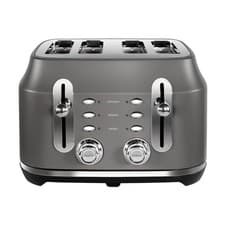 Image of Rangemaster Classic 4-Slice Toaster Grey, Long Slots, Lift-Look & Bagel