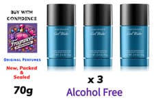 Image of Davidoff Cool Water Deodorant Stick 70g - Alcohol Free - Men - Pack of 3 Genuine