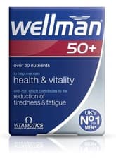Image of Vitabiotics Wellman 50+ Plus Vitamin and Mineral Supplement 30 Tablets
