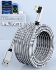 Image of Apple MFi Certified 5M Right Angle Lightning Cable - Fast Charging Compatible w