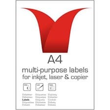 Image of ValueX Multipurpose Label 99.1x93.1mm 6 Per A4 Sheet White (600 Labels)