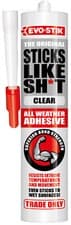 Image of EVO-STIK STICKS LIKE SH*T | ADHESIVE ALL WEATHER ADHESIVE | WHITE CLEAR 290ML