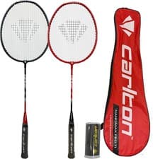 Image of Carlton Nanomax Pro Ti Badminton Set, 2 Player Set with Rackets, Standard 