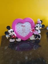 Image of Disney Store Exclusive Mickey & Minnie Mouse Ceramic photo frame