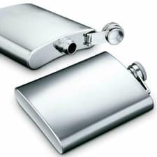 Image of HIP FLASK Stainless Steel Pocket Drink Whisky Flasks Alcohol Gift Steel UK POST