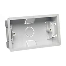 Image of 2 Gang 35mm Double Dry Lining Plasterboard Wall Mounting Back Box