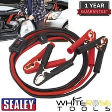 Image of Sealey Booster Cables Car Van Jump Leads 3.5m 600A Surge Protection LED Display