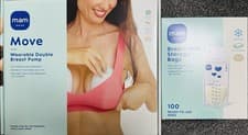 Image of MAM Move Wearable Electric Double Breast Pump With 100 Breast Milk Storage Bags