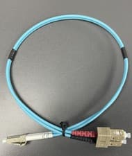 Image of OM4 50 125 Fibre Optic Network 0.5M Patch Lead LC-SC Multi-Mode Duplex LSZH 3MM