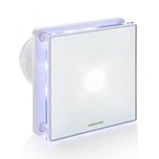 Image of Silent EXTRACTOR FAN TIMER MODERN STYLISH DESIGN LED BATHROOM BLACK 100mm 4 INCH