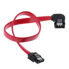 Image of Premium SATA 3 III Data Cable High Speed 6Gbps 90 Degree Locking Latch 12''