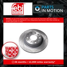 Image of 2x Brake Discs Pair Solid Rear 272mm 36128 Febi Set 1K0615601AA 5Q0615601D New