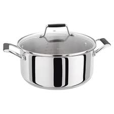 Image of Stellar Casserole Pan - 5000 Induction Flow range, 24cm Stainless Steel, Lidded