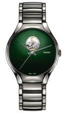 Image of Unused RADO True R27108312 Green Ceramic Open Heart Men Watch in Box