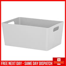 Image of Wham Studio Plastic Storage Basket – Stackable Organizer Box for Home & Office