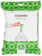 Image of Brabantia Pack Of 40 Perfect FIT Bin Bags Liners Size G 23-30L Extra Strong