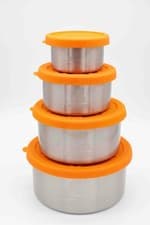 Image of Stainless Steel Food Containers set of 4