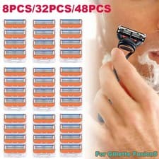 Image of For Gillette Fusion5 Razor Blade Refills 8-48Pcs Replacement Cartridges Blade