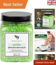 Image of 450g Sulfate-Free Foot Spa Salts with Tea Tree Oil - Detox & Cleanse Naturally