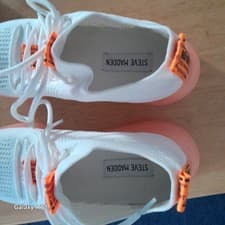 Image of Steve Madden Cello Women’s Sneakers Size 8.5 White/Orange Excellent Condition