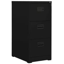 Image of Filing Cabinet Black 46x62x102.5 cm Steel