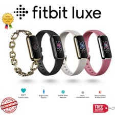 Image of Fitbit Luxe Fitness Tracker AMOLED Heart Rate SpO2 Sleep Stress Watch UK