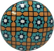 Image of Ceramic Door Knobs Vintage Colorful Kitchen Cupboard Cabinet Drawer Pull Handles