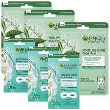 Image of Garnier Skin Active Moisture Bomb Hydrating  - 3 Face Masks + 3 Eye Masks BUNDLE
