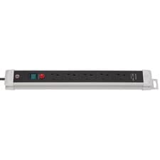 Image of Brennenstuhl Extension Lead With USB Ports 5 Sockets - Heavy Duty 3 Metre Cable