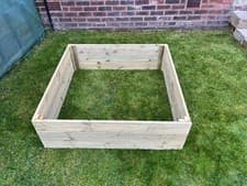 Image of WOODEN RAISED BED VEGETABLE GARDEN PLANTER TANALISED DECKING 2ft 3FT 4FT 120 cm