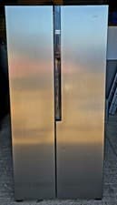 Image of Graded LOGIK LESSBSX23 Slim American Style Fridge Freezer - Inox Silver