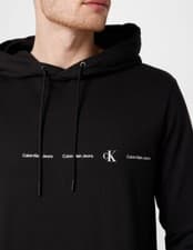 Image of Calvin Klein Jeans Men's SHRUNKEN LOGO INST Hoodie White J30J320207 RRP £70