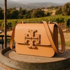 Image of NEW Tory Burch Eleanor Small Shoulder/Crossbody Bag Tan Natural Vachetta Leather