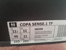 Image of adidas Copa Sense .1 Turf Size UK 11 RRP £110 solar yellow 