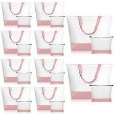 Image of Large Blank Canvas Tote Bags and Makeup Bags Blank Reusable Grocery Luggage C...