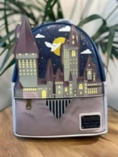 Image of Loungefly Harry Potter Hogwarts Castle Glow-in-the-Dark Mini Backpack