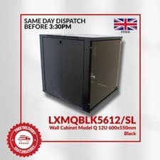 Image of 12U Server Rack Network Cabinet 19 inch 540 x 600mm Black