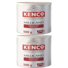 Image of Kenco Millicano Americano Original Instant Coffee 2 x 500g Tins - 550 Servings