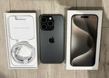 Image of Apple iPhone 15 Pro 1TB Black Titanium 5G 6.1" Unlocked 100% Battery Health - A