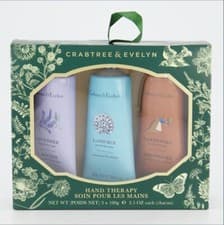 Image of Crabtree & Evelyn GARDENERS LA SOURCE LAVENDER 3X100g Hand Therapy Set