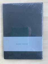 Image of Hugo Boss grey leather B5 notepad