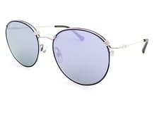 Image of Adidas Sunglasses Matte Black Silver Chrome/ Silver Mirror Lenses AOM013 075.009