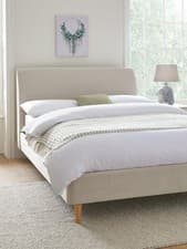 Image of Cornwall Double Bed Frame Grey Elegant and Comfortable Bedroom Furniture