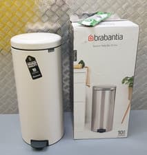 Image of Brabantia NewIcon 30L Pedal Bin Soft Close Kitchen Waste Bin Soft Beige- Dented!