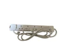 Image of 6 Way 2 Meter Cable Masterplug Electric Extension Lead 6 Gang UK Plug Neon Light
