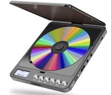 Image of Portable CD Player with Built-in Speakers, Rechargeable, Anti-Skip, Dual Jacks