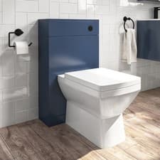 Image of 500mm Blue Back to Wall Toilet Unit with Cistern and Black  BUN/BeBa_27061/89781